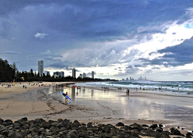 A beach in Burleigh Heads