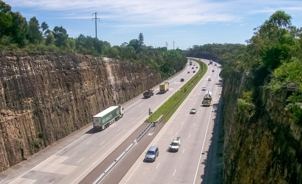 Sydney - Newcastle freeway north bound at Berowra b