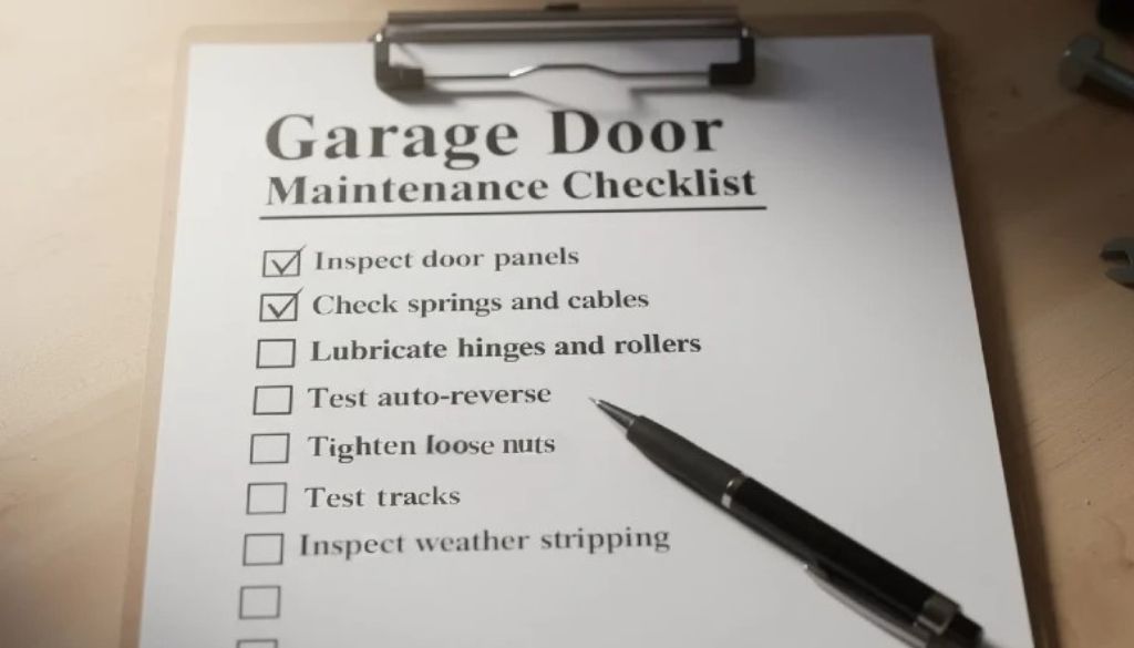 Garage Door Maintenance Checklist