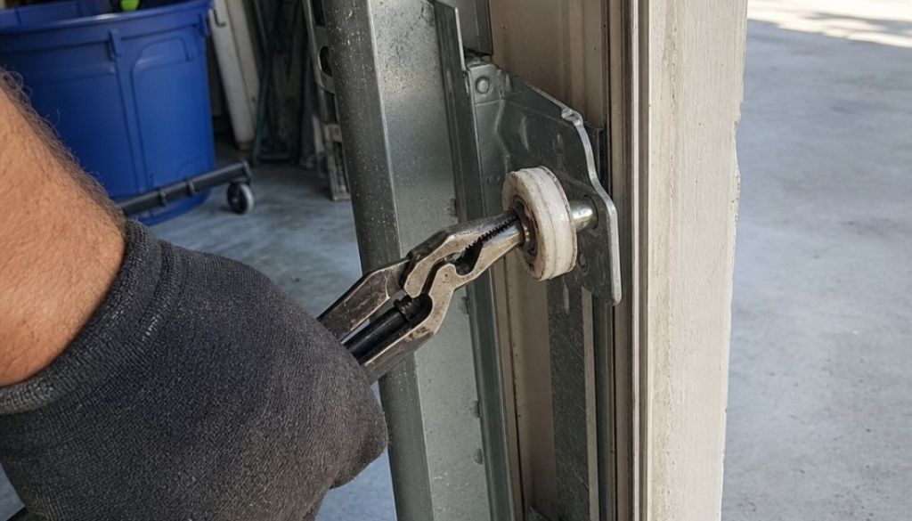 Tighten Garage Door Track Hardware